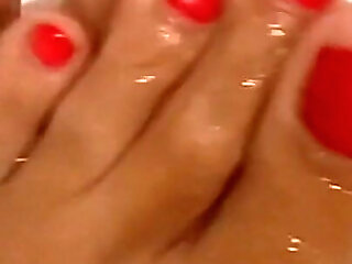Foot Fetish - Long Legs In Bath