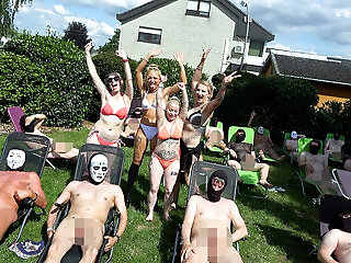 Neighborhood Sluts - Outdoor Bareback Gangbang