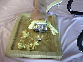I Crush Bananas With My Beautiful Legs In High Heels