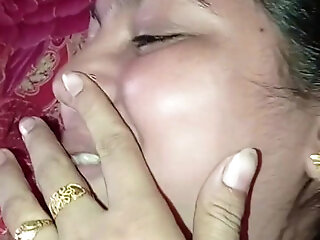 Newly Married Couple's Cute Caring Husband Wife Love