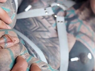Double Anal Penetration For Heavily Tattooed Anuskatzz - Sloppy Bj, Atm And Big Anal Gapes