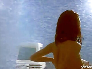 Hot Hairy Girl Efina Takes A Dip In The Pool - Wearehairy