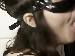 Horny Slut Sucking Dick And Taking A Facial At The Gloryhole