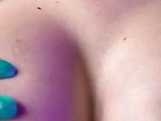 Pregnant Nurse! Latex Gloves And Hot Orgasm