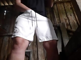 Village Masturbates In A Barn With Her Clothes On So No One Catches Her