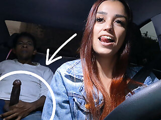 Slutty App Driver Catches Passenger Masturbating From Behind And Has Sex With Him