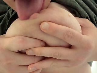 Big Titties Full Of Milk Gets Sucked On