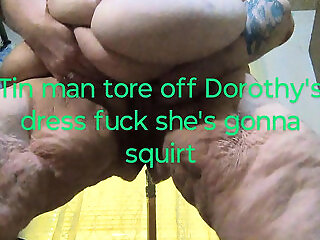 Tin Man Ripped Off Her Dress Now He's A Squirted Mess