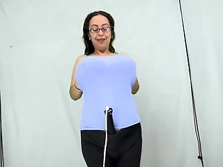 Dildo In My Pants While I Tied Tits Under Shirts