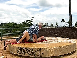 We Found A Large Round Stone Sundial (altar) At The Top Of A Hill In A Park